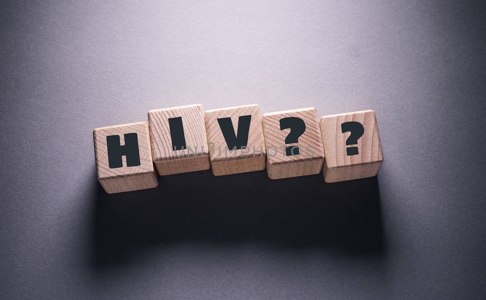 HIV Word with Wooden Cubes by Jievani