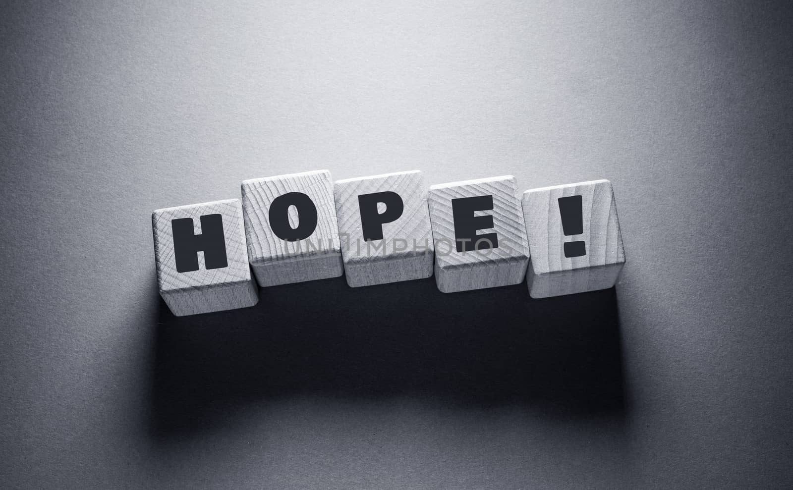 Hope Word with Wooden Cubes by Jievani