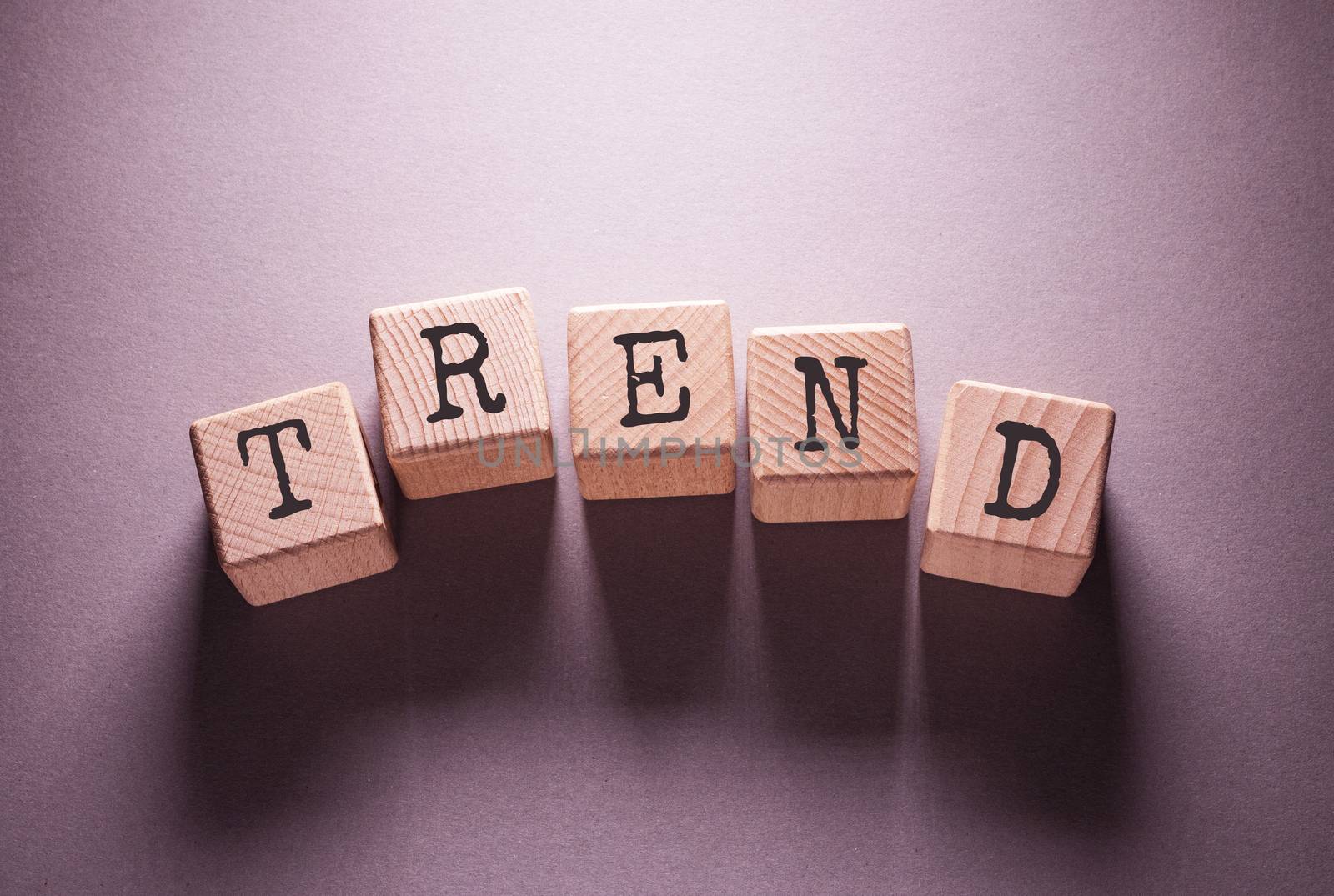 Trend Word with Wooden Cubes by Jievani