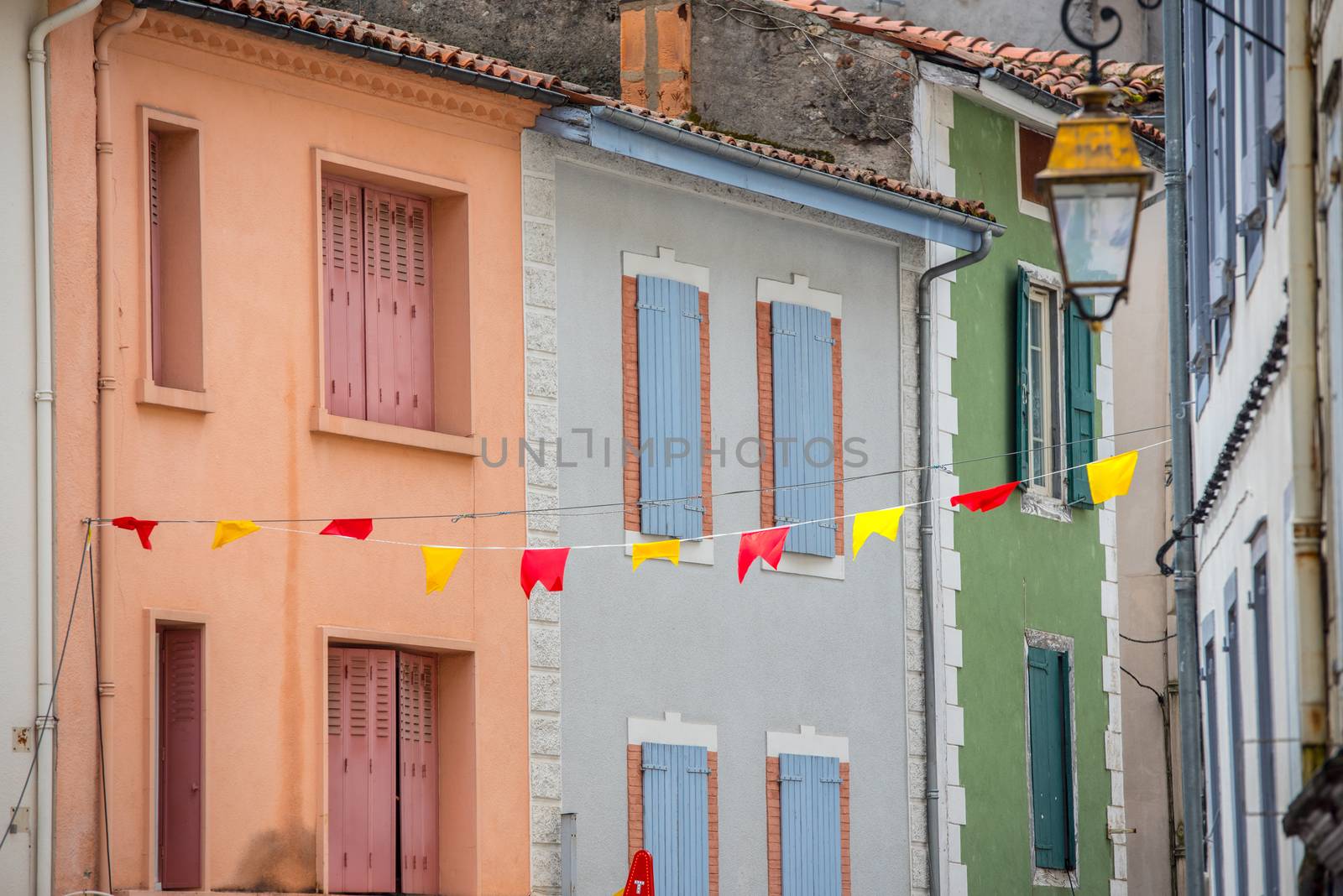 Old Housein the village Foix in the south of France, Europe.