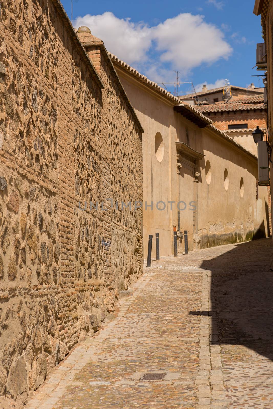 Toledo narrow street in Castile La Mancha, Spain