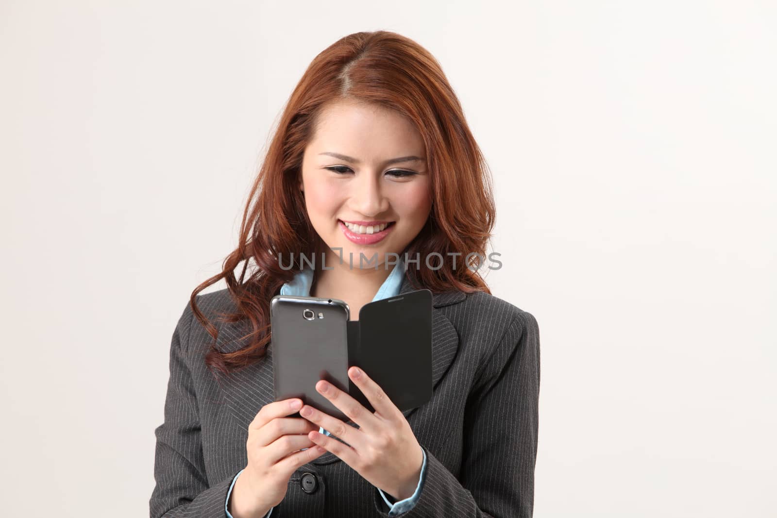 business woman using mobile phone