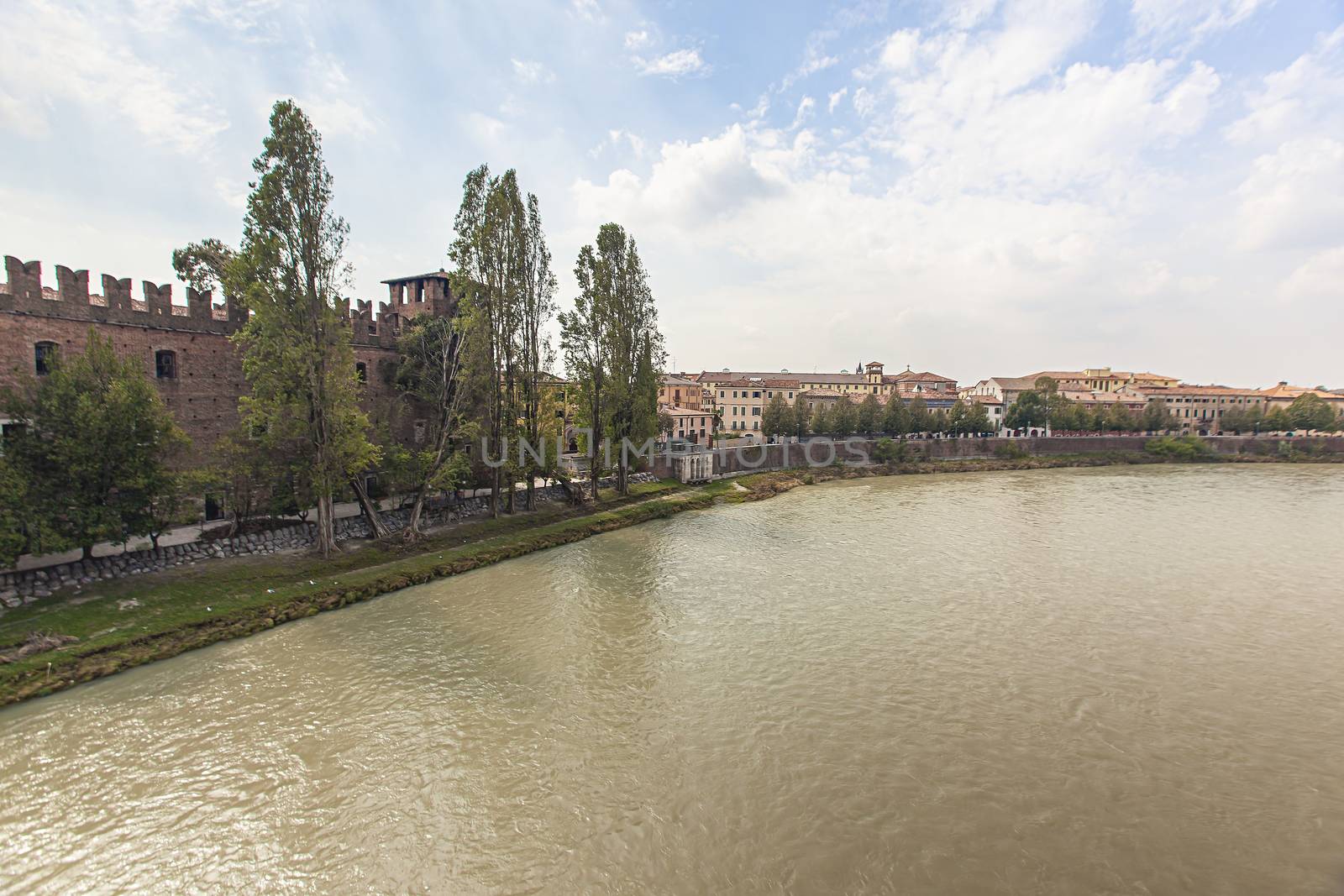 Adige river landscape view in Verona by pippocarlot