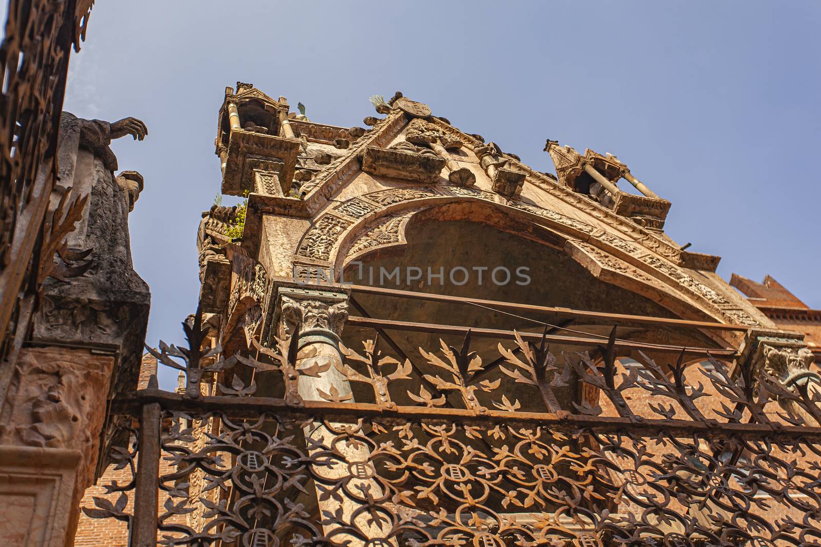 Arche Scaligere in Verona in Italy, an ancient tomb in the historical city center