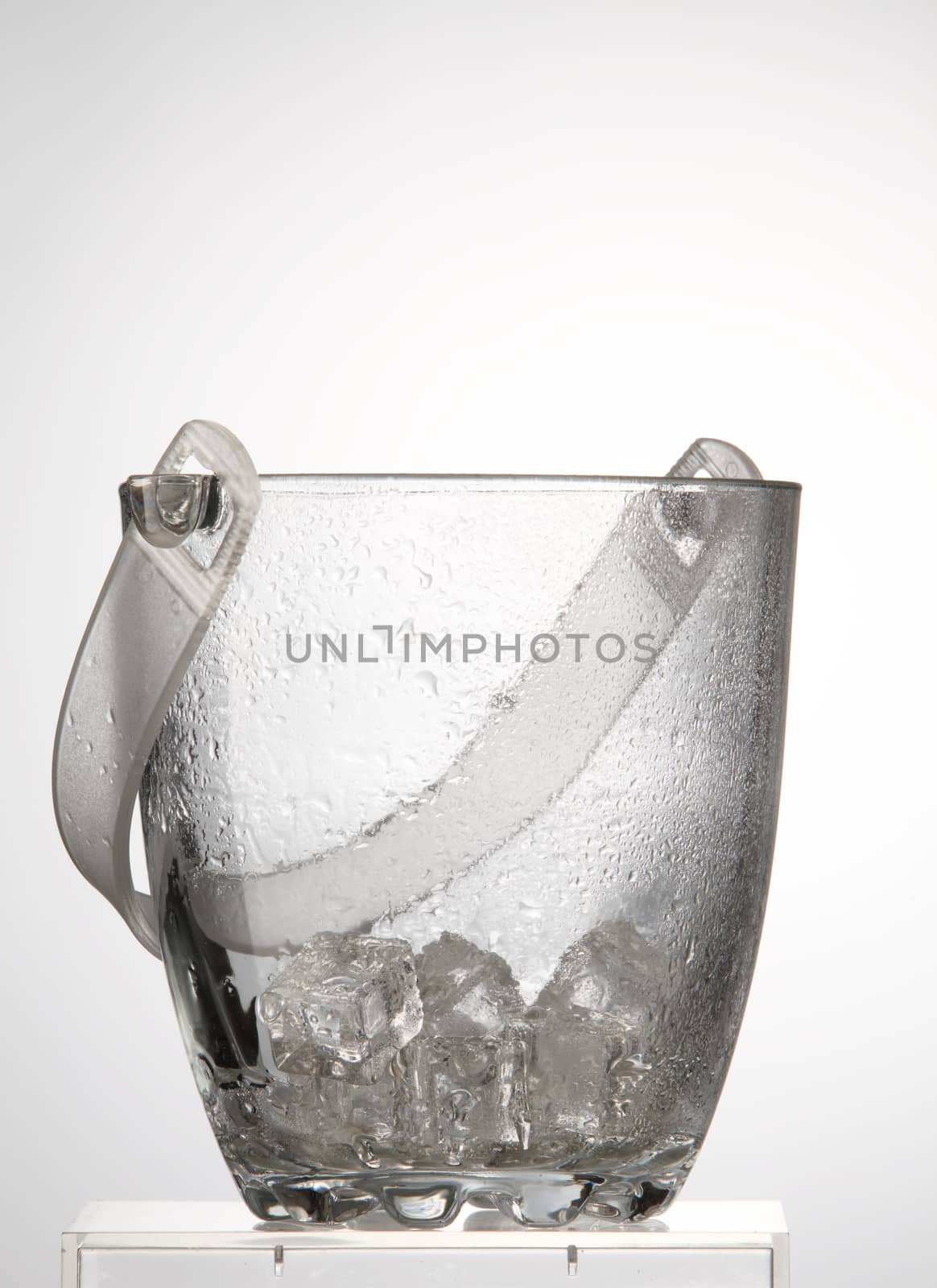 ice bucket on the white background