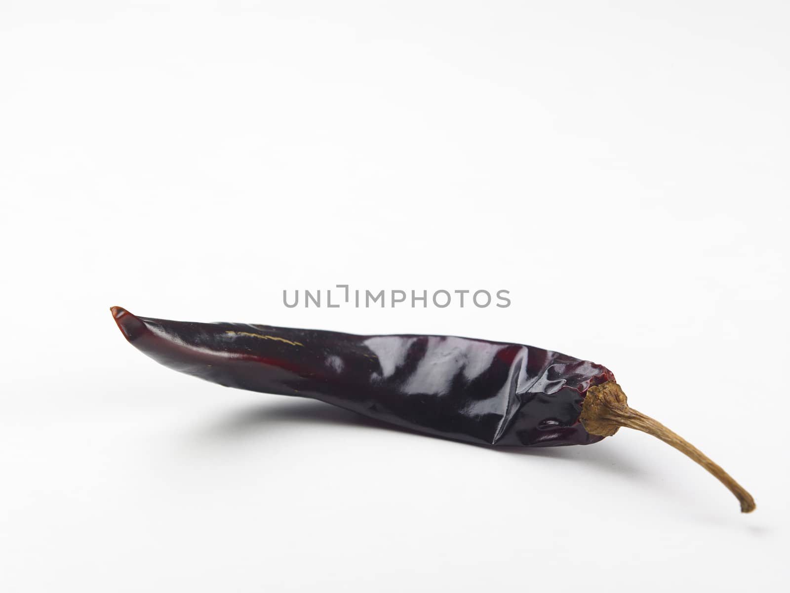 Dried chili on white background