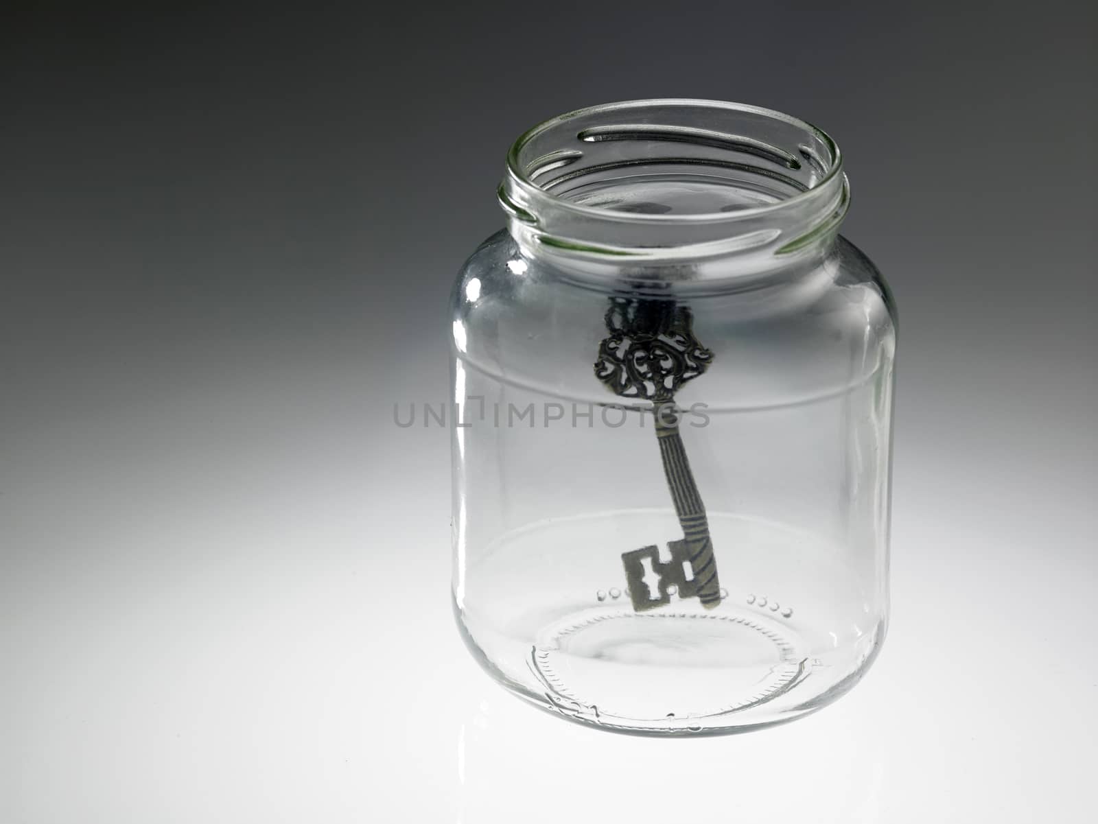 key in the empty jar