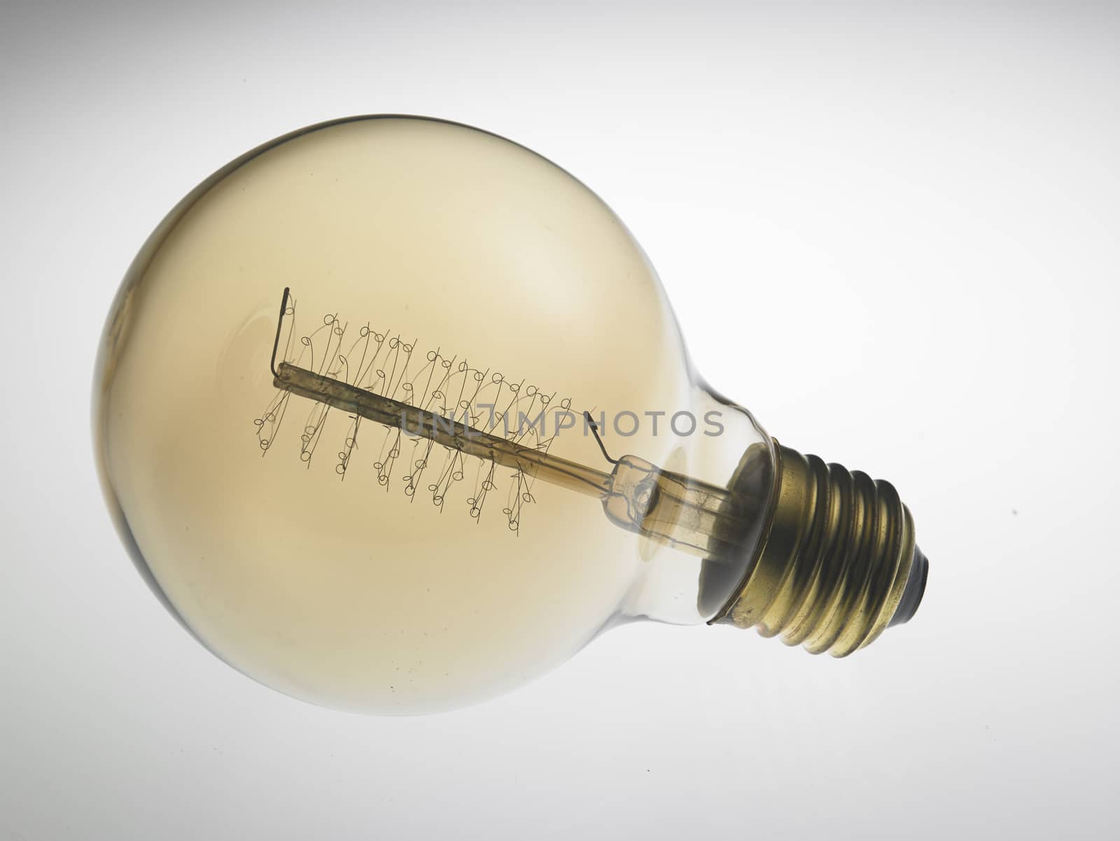 retro light bulb design on the white background