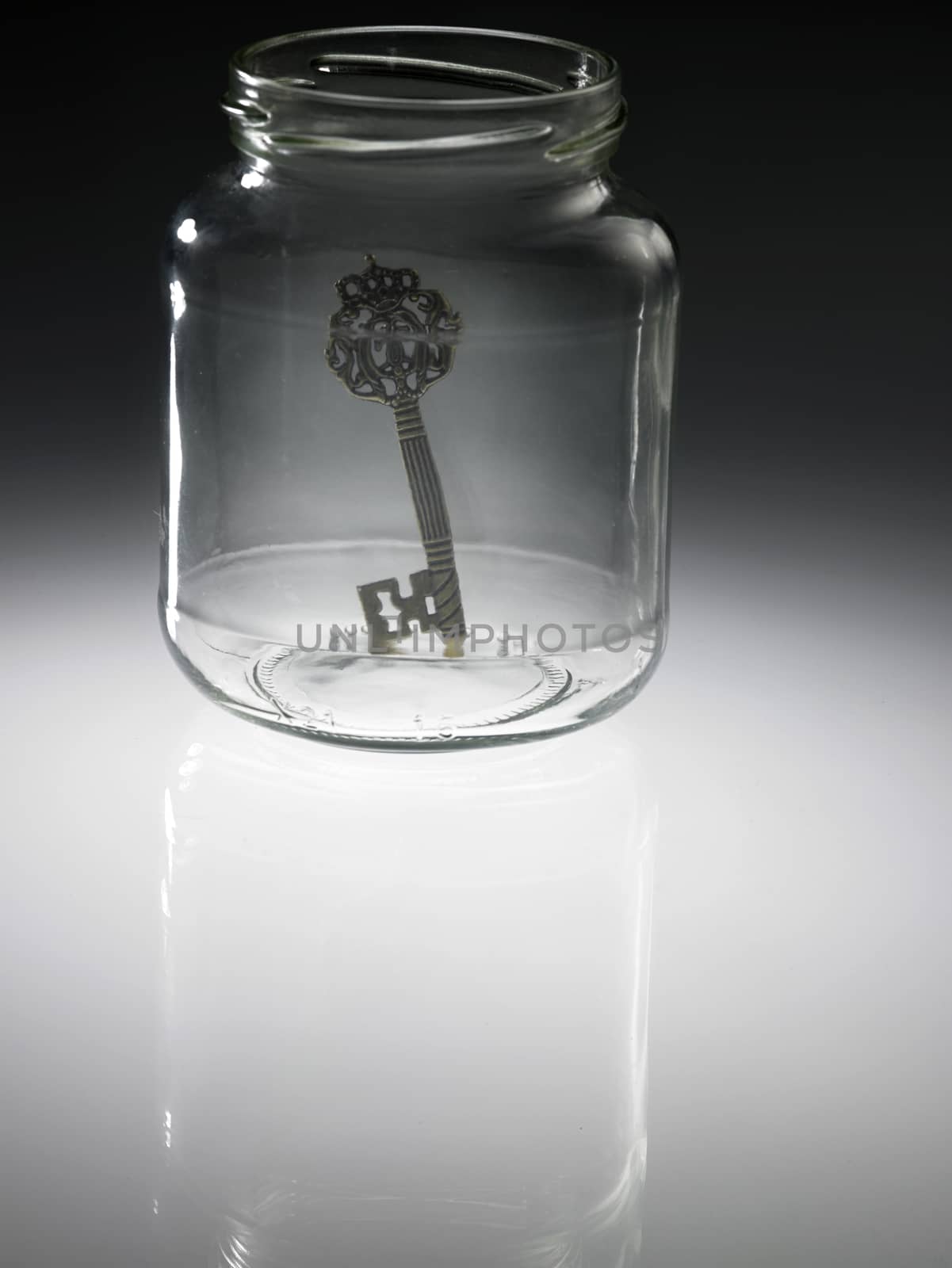 key in the empty jar