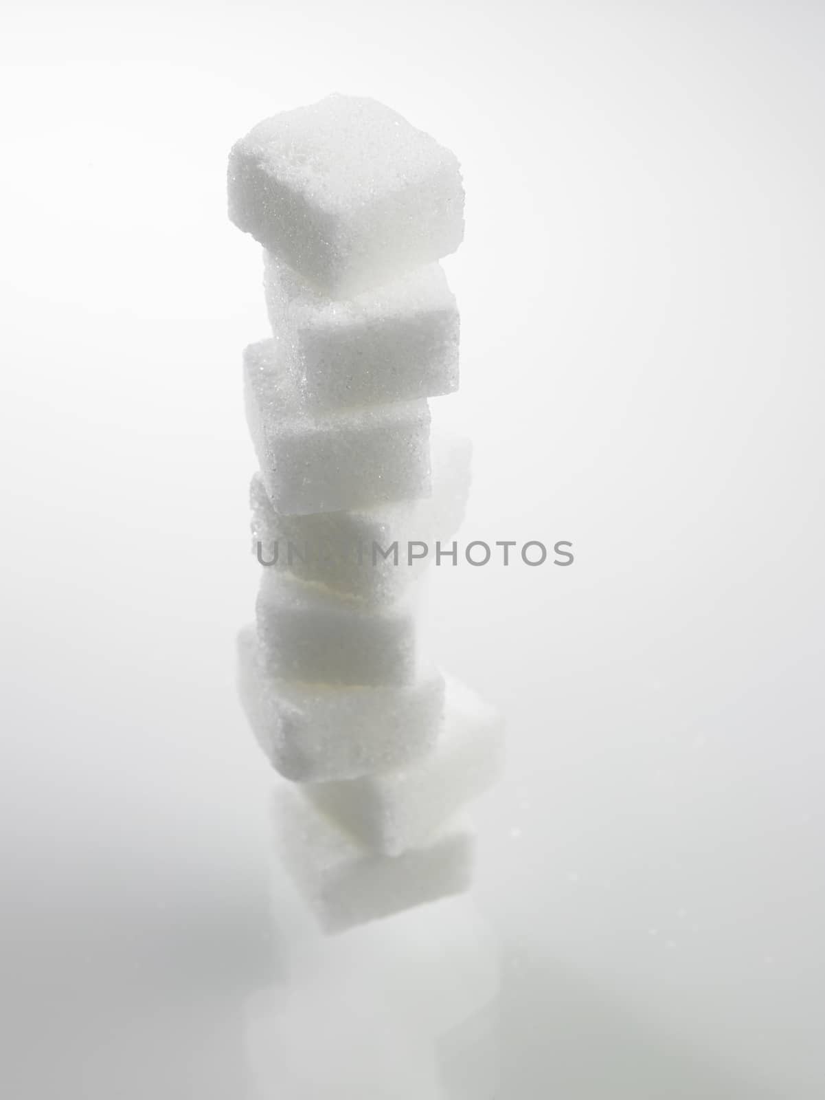 stack of the cube sugar 