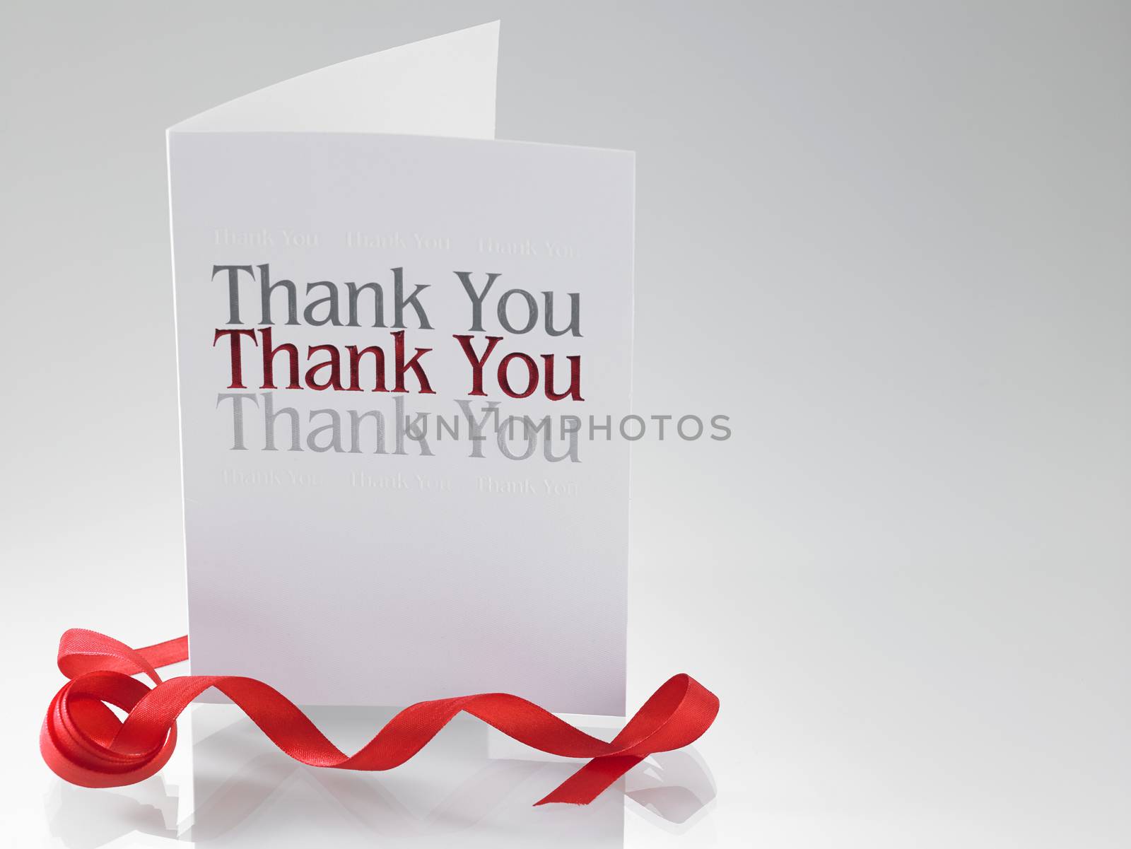 Thank you card with the ribbon