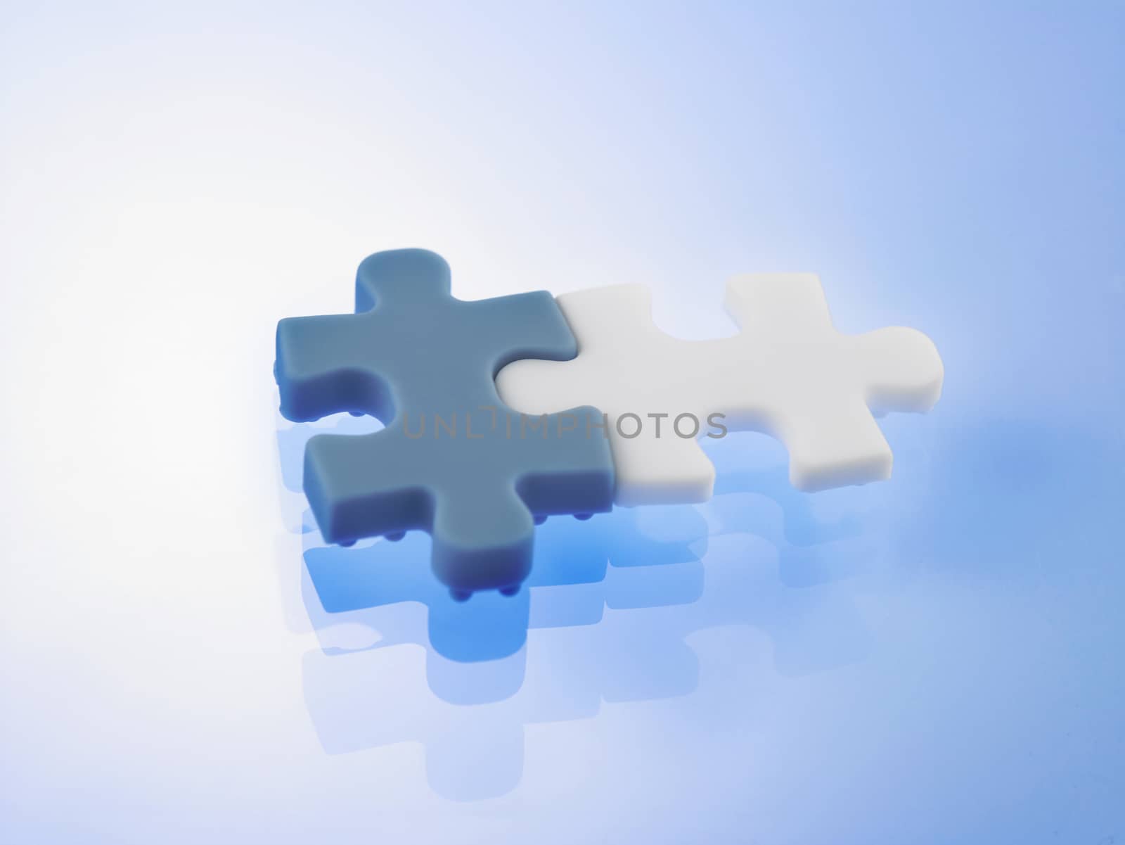 Business Teamwork Concept by Jigsaw Puzzle Pieces

