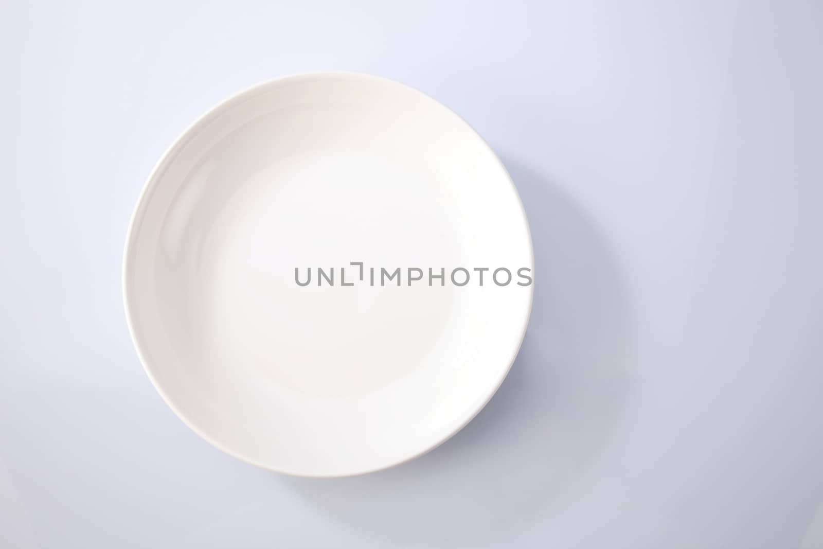 white plate isolated on white background