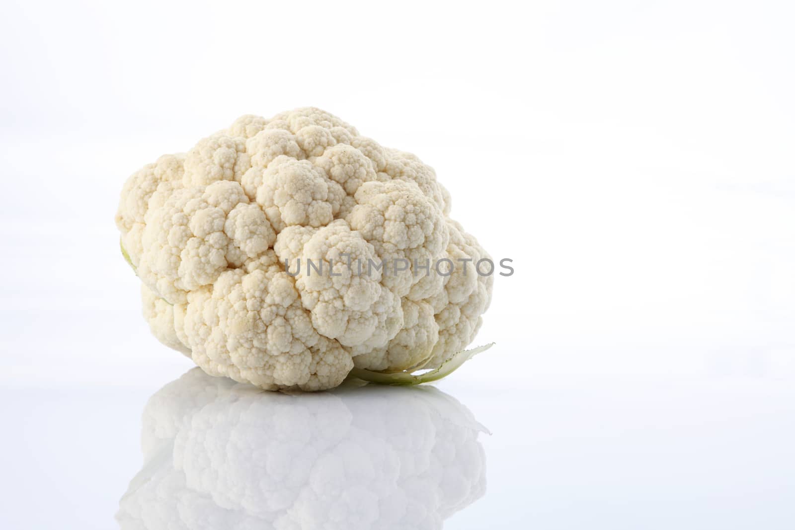 Cauliflower isolated on white background.