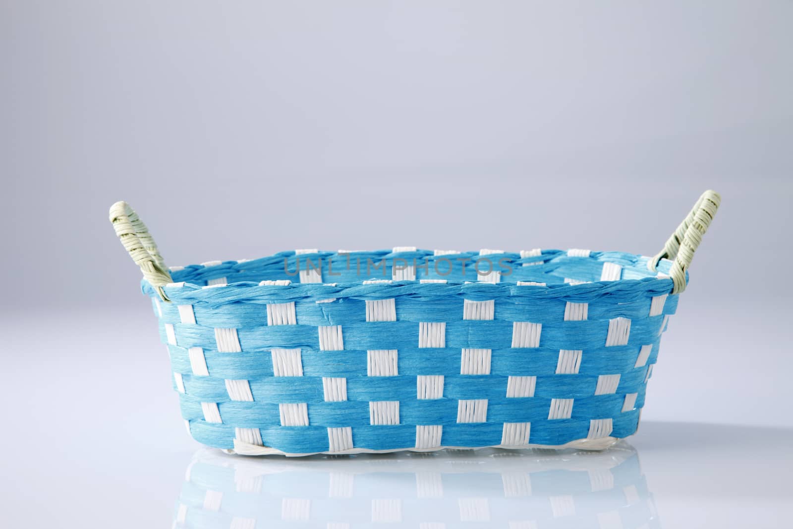 woven basket from recycle material