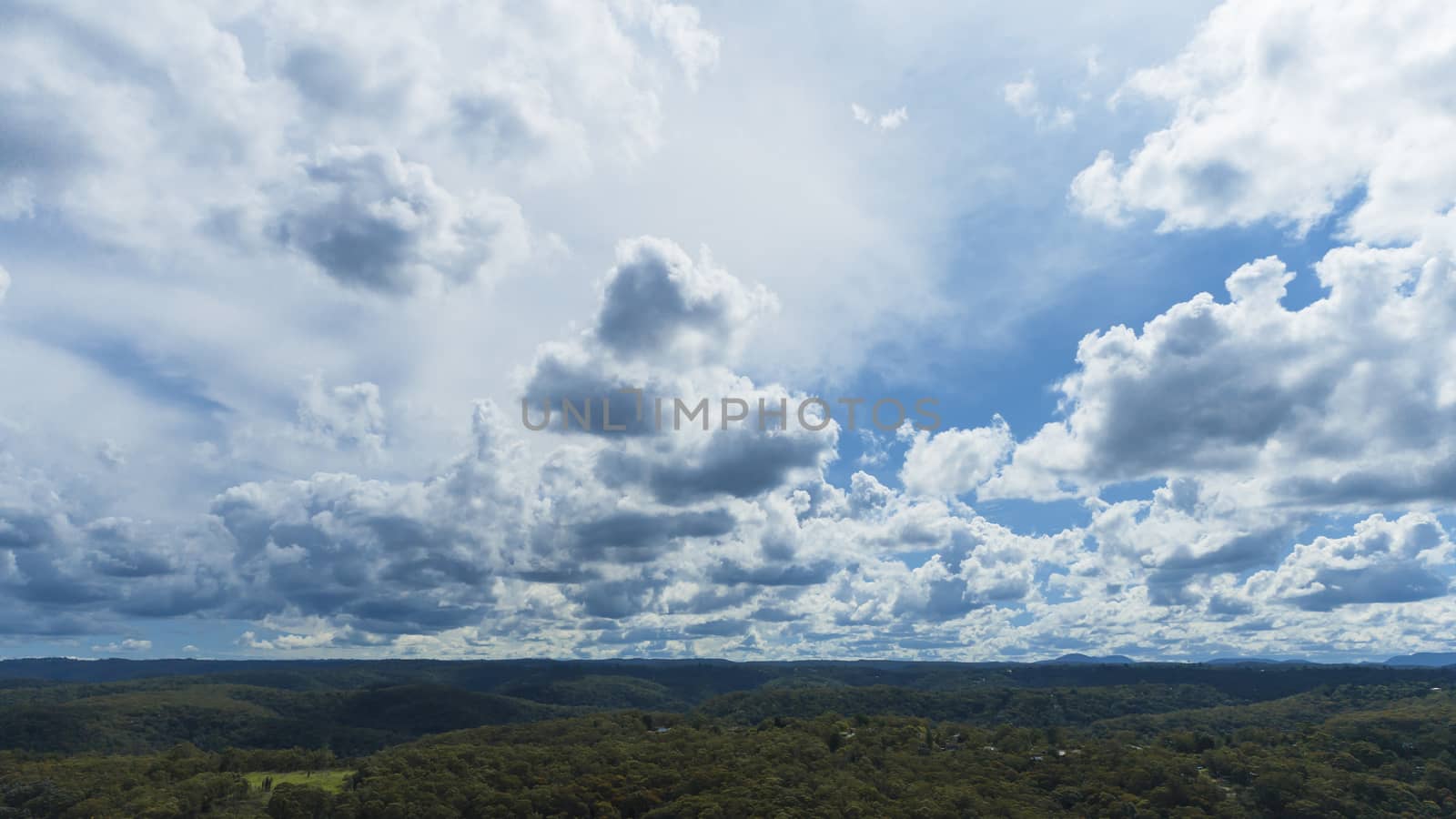 Clouds over The Blue Mountains in Australia