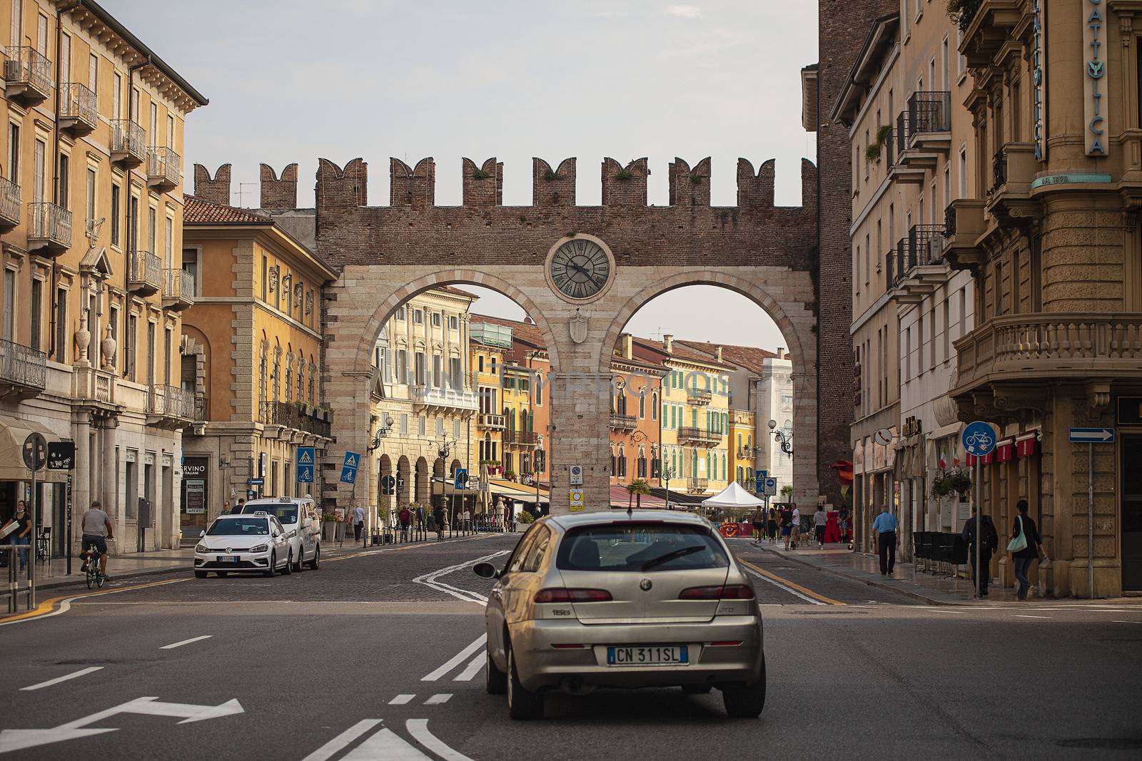 Portoni della Bra view with city life in Verona in Italy 3 by pippocarlot