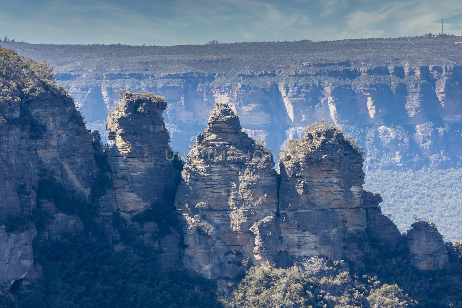 The Three Sisters rock formation in The Blue Mountains in New South Wales in Australia