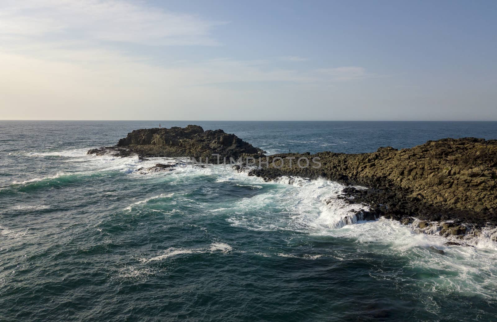 A view from Kiama Blow Hole Point on the south coast of New South Wales, Australia. In aboriginal the word Kiama means ‘where the ocean makes noise’.