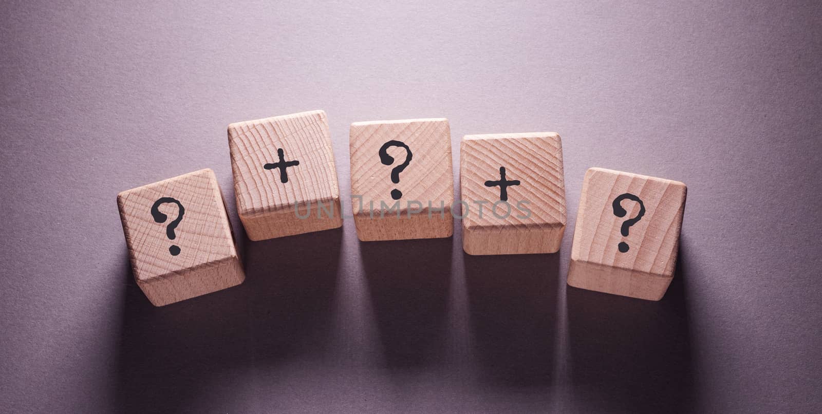 Question Mark Word Written on Wooden Cubes