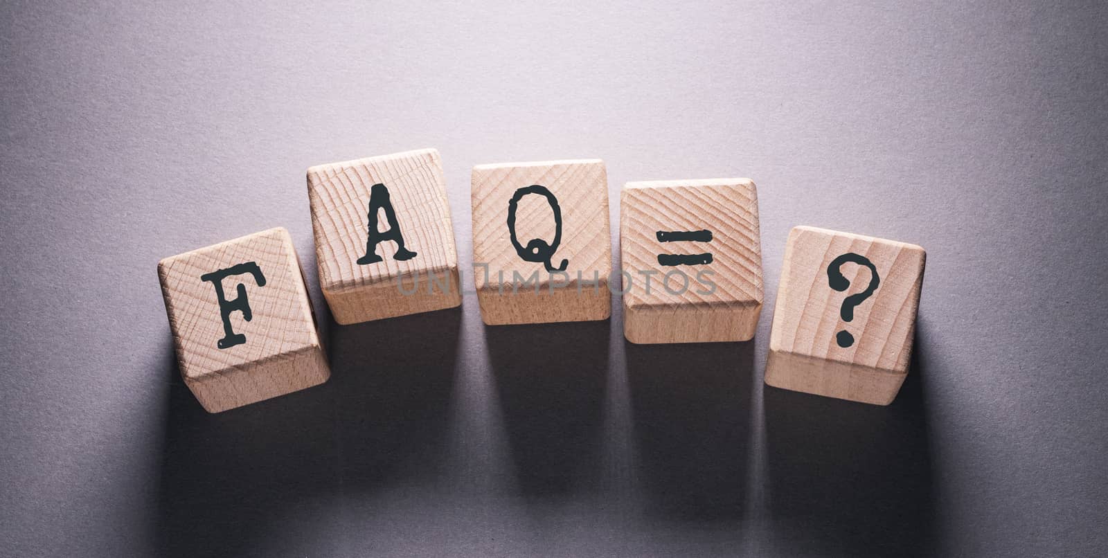 FAQ Word with Wooden Cubes by Jievani