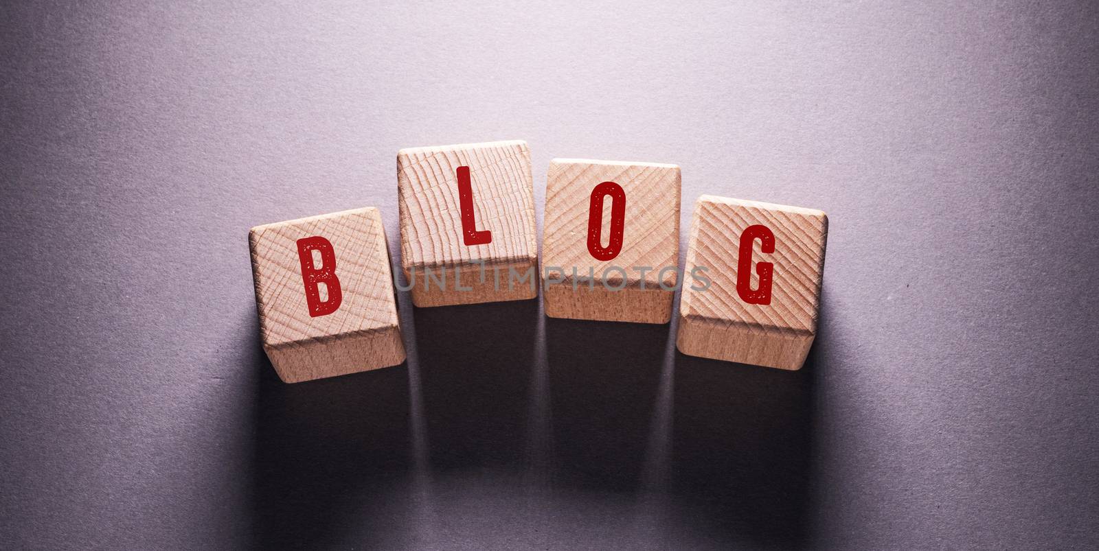 Blog Word with Wooden Cubes by Jievani