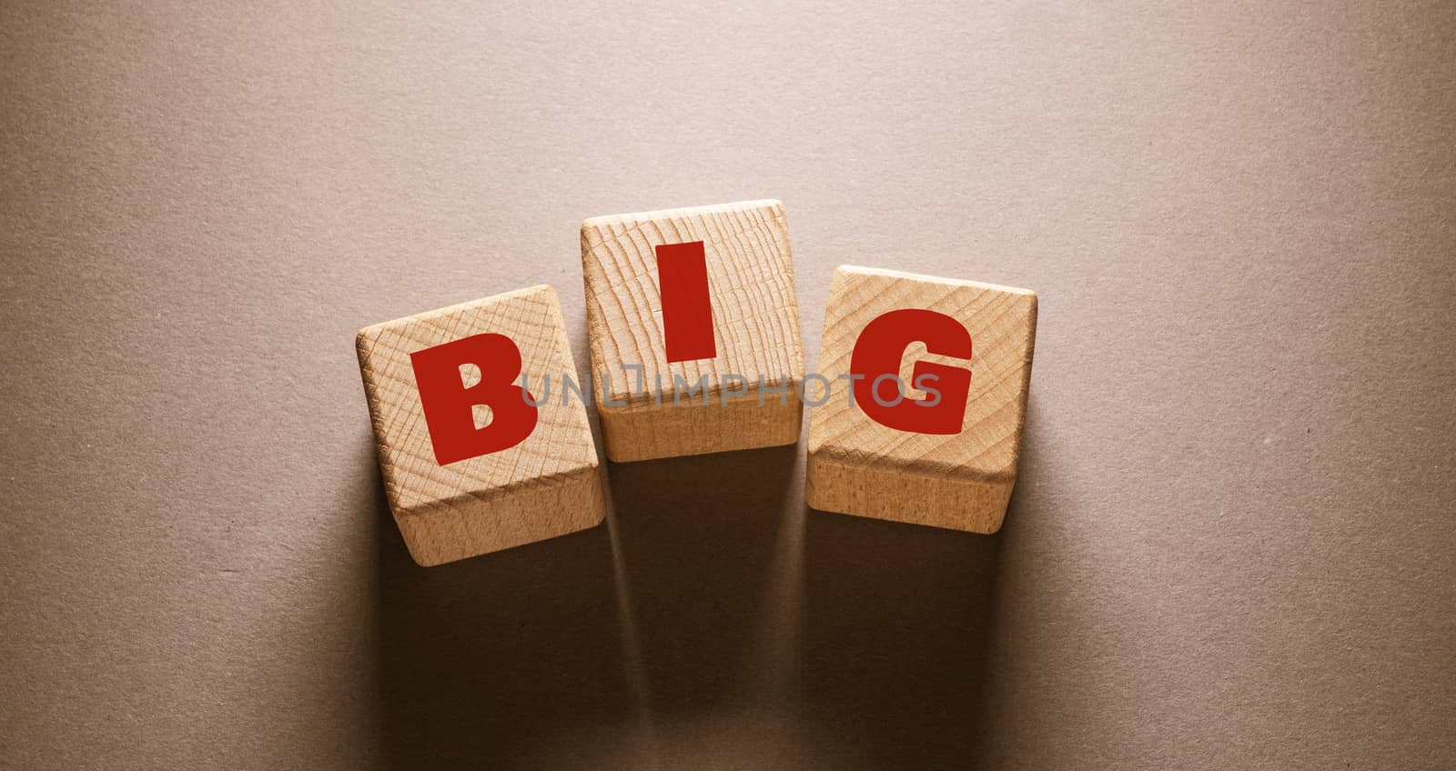 Big Word Written on Wooden Cubes