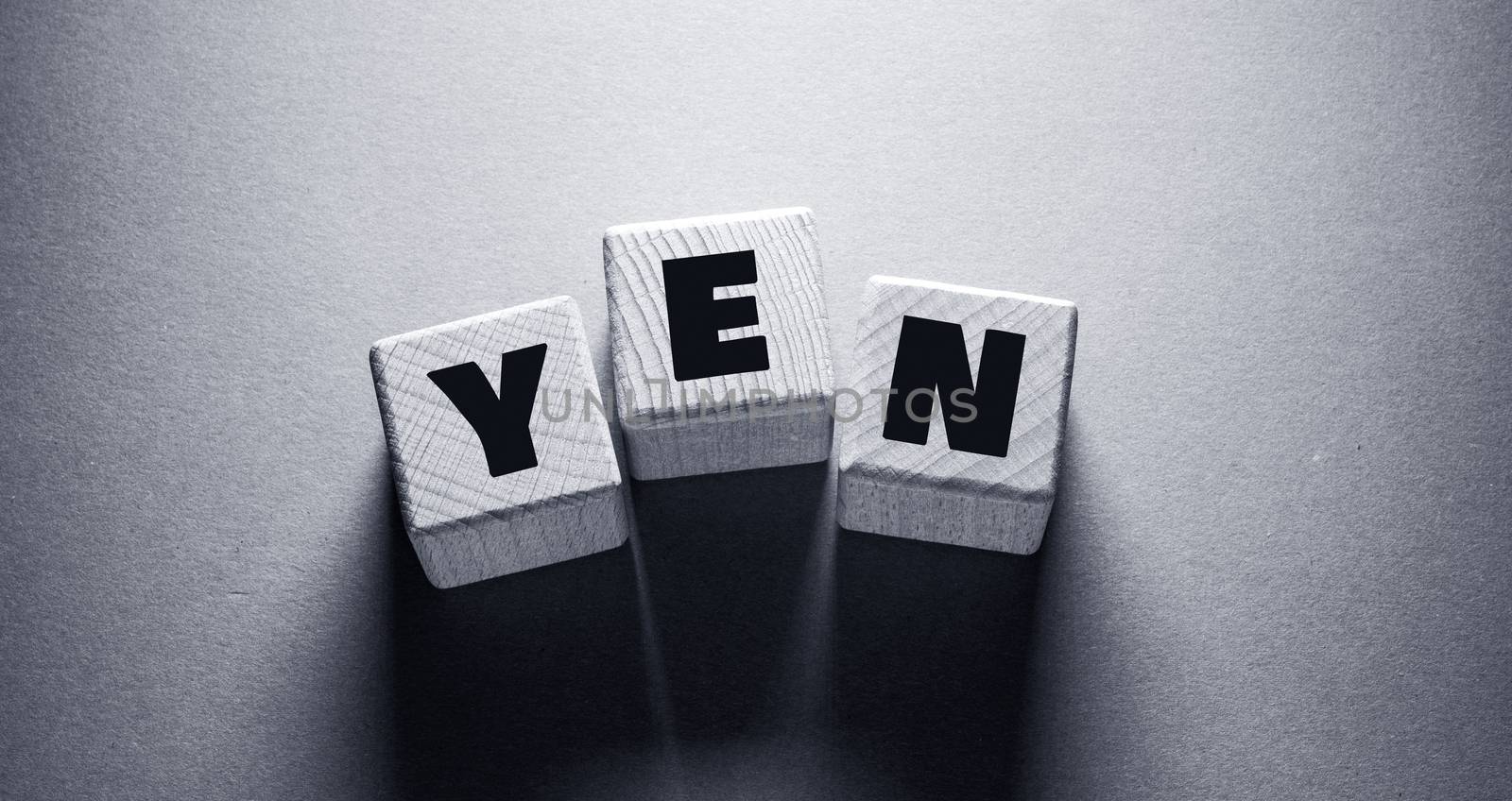 Yen Word with Wooden Cubes by Jievani