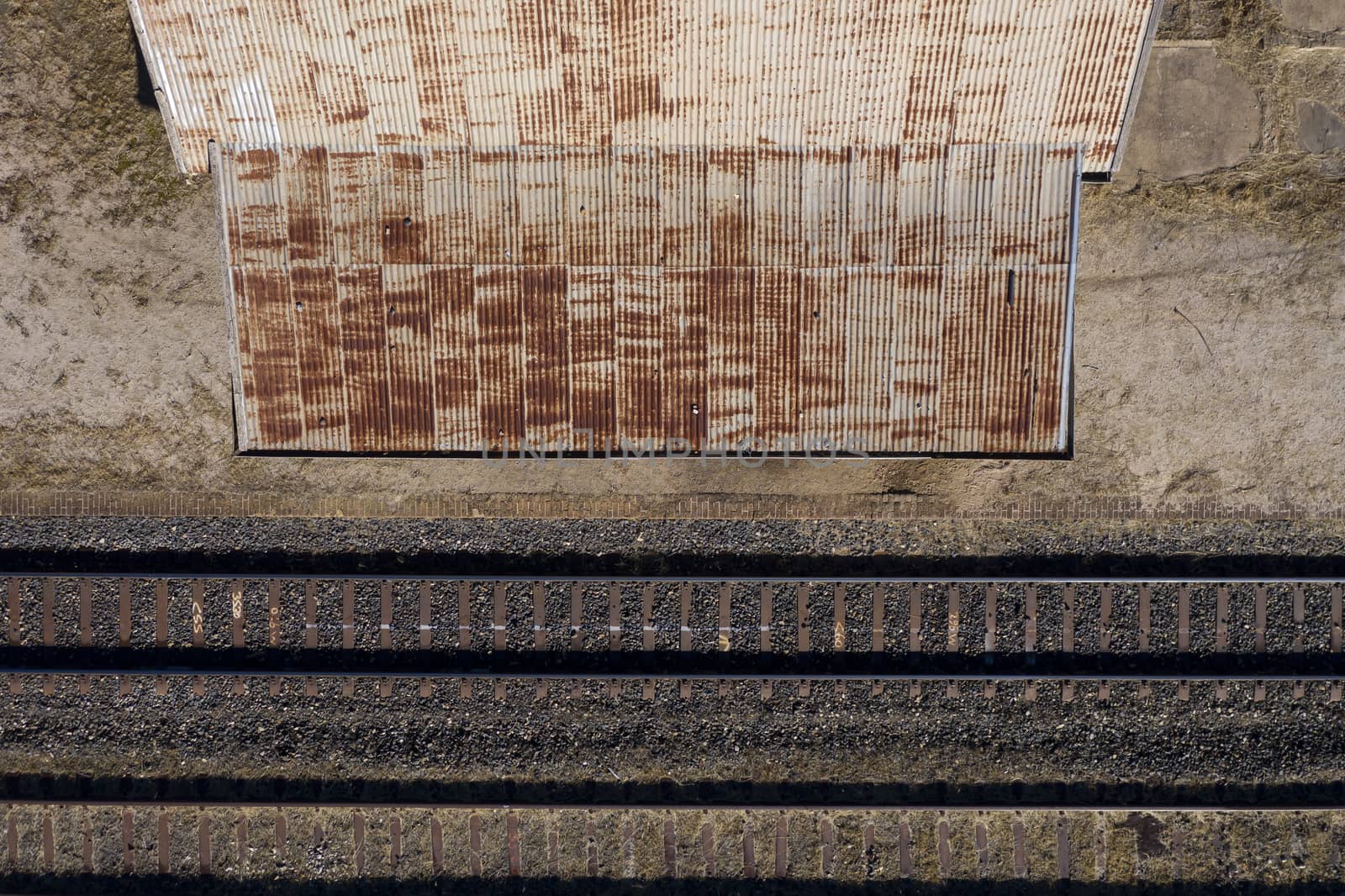 Old train station near a railway track in rural New South Wales, Australia.