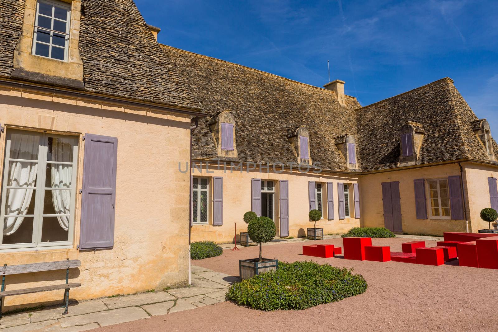 Dordogne, France: The Castle of the gardens of the Jardins de Marqueyssac in the Dordogne region of France