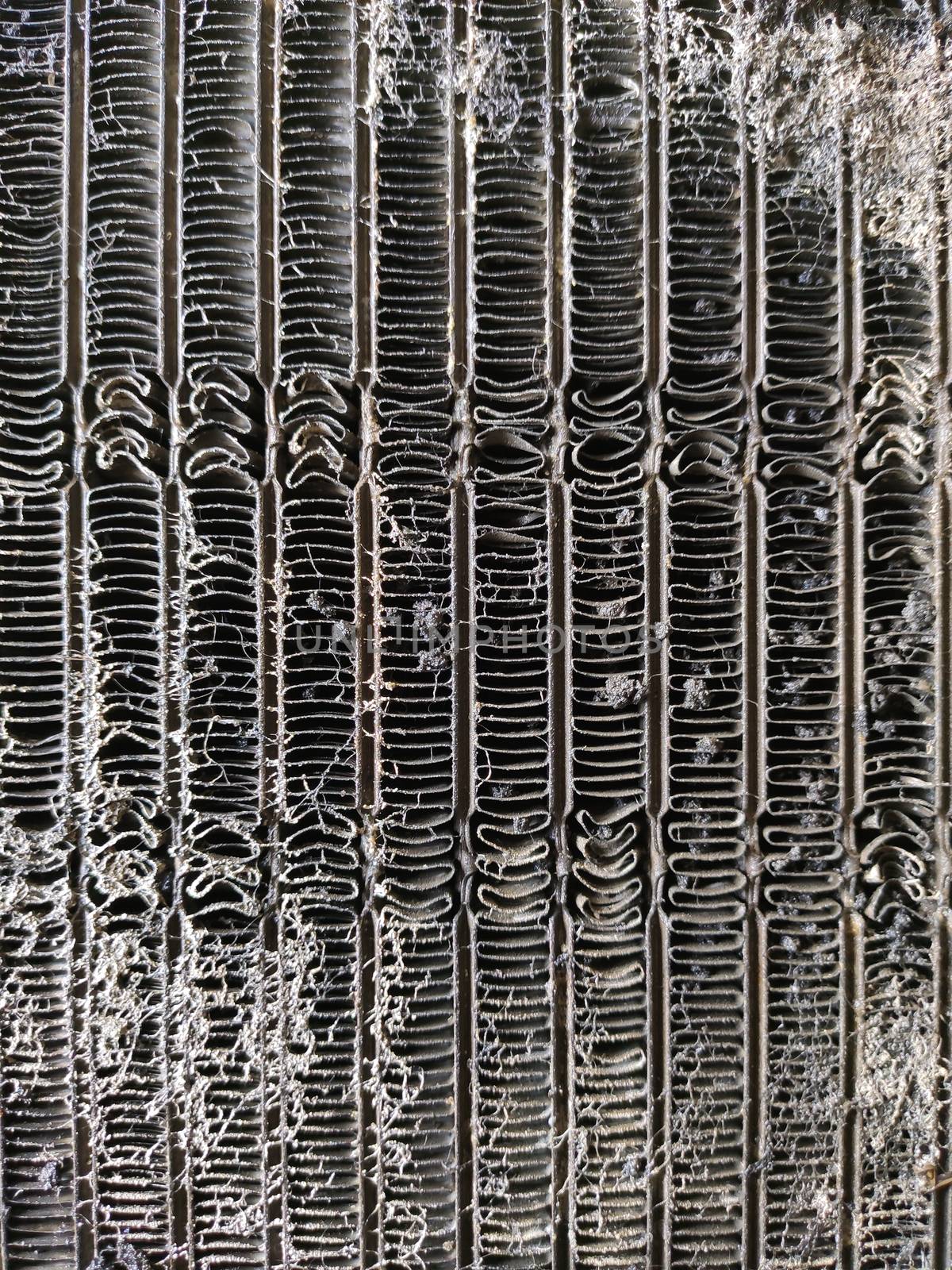 Old and dirty evaporator aircondition of car