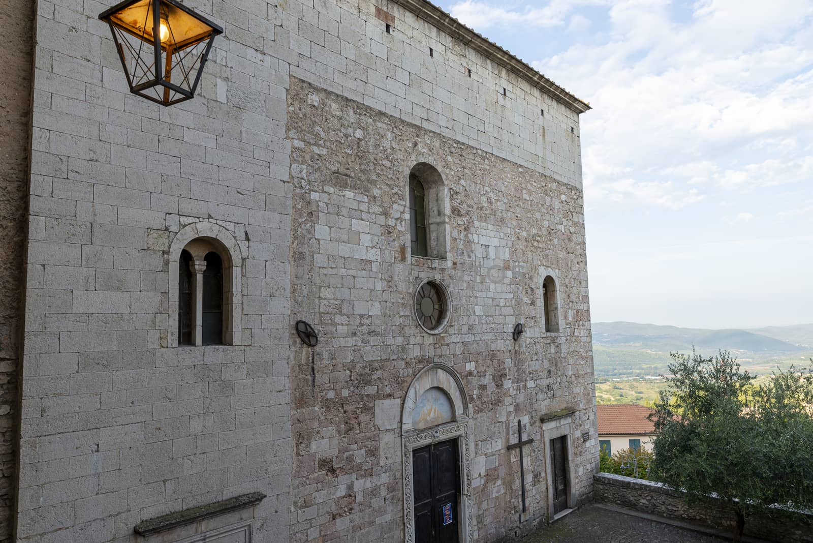 stroncone,italy september 11 2020:church of San Nicola in the town of Stroncone
