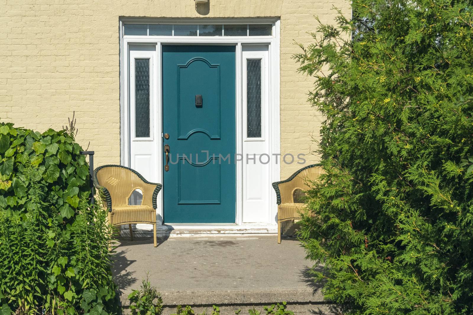 After renovation in the old house, the owner installed a new door