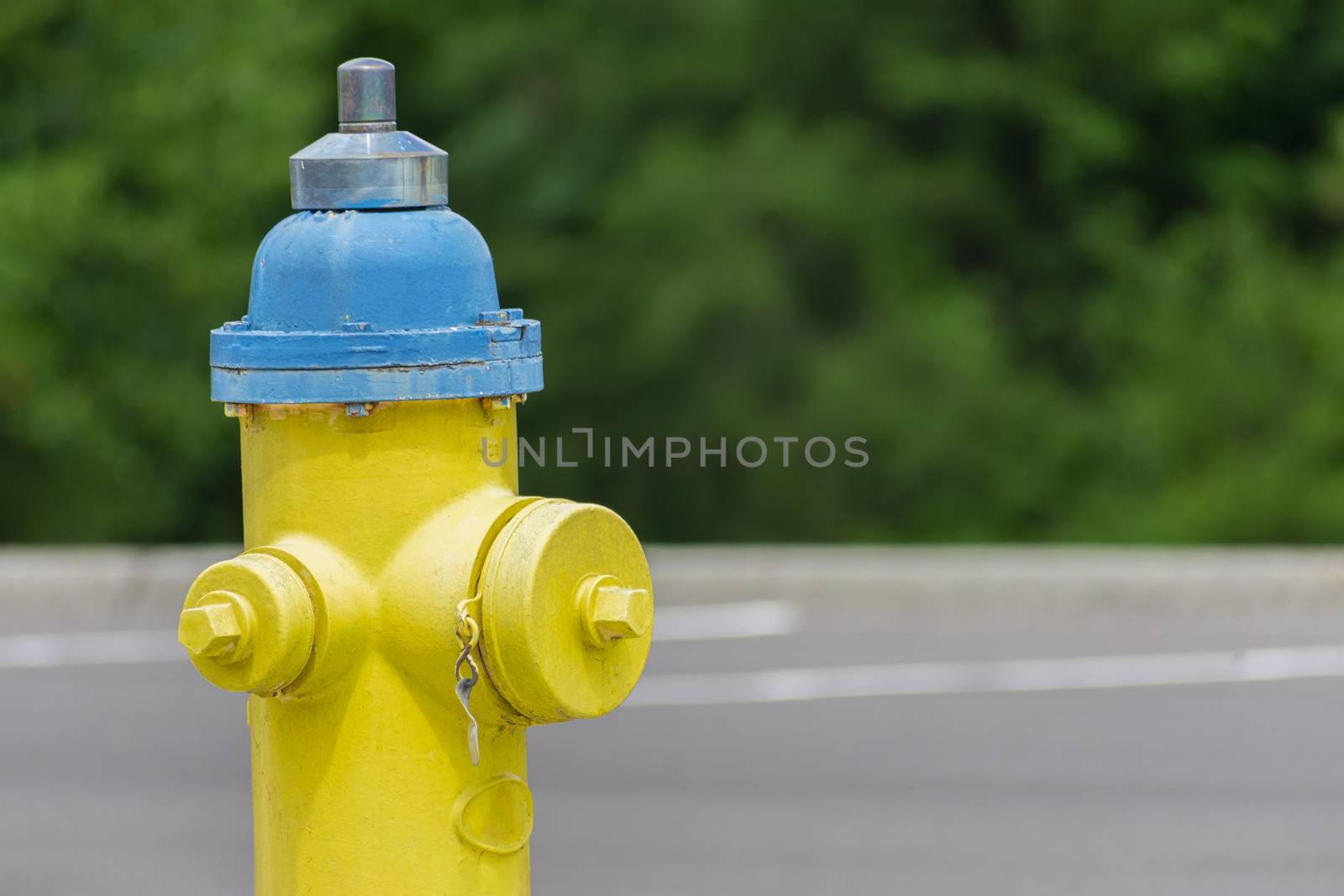 Colorful Old Fire Plug With Copy Space by stockbuster1