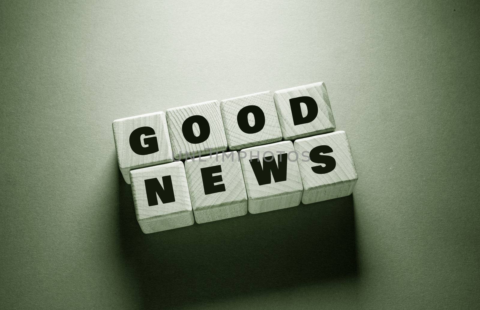 Good News Word Written on Wooden Cubes