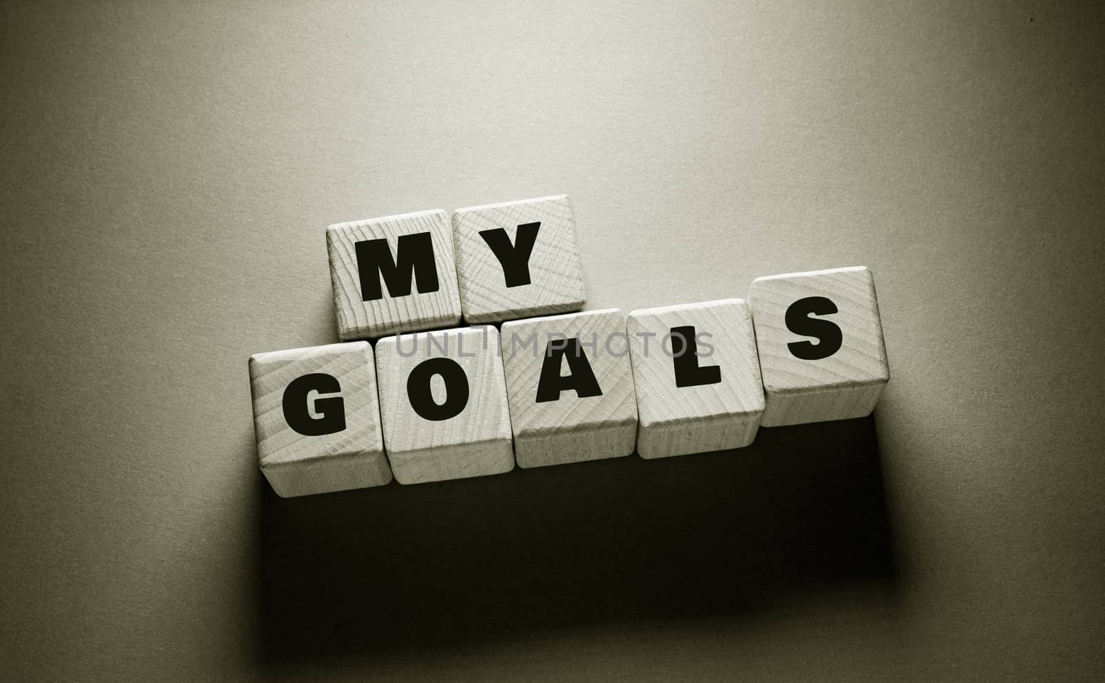 My Goals Word with Wooden Cubes by Jievani