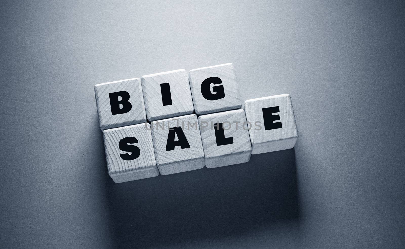 Big Sale Word with Wooden Cubes by Jievani