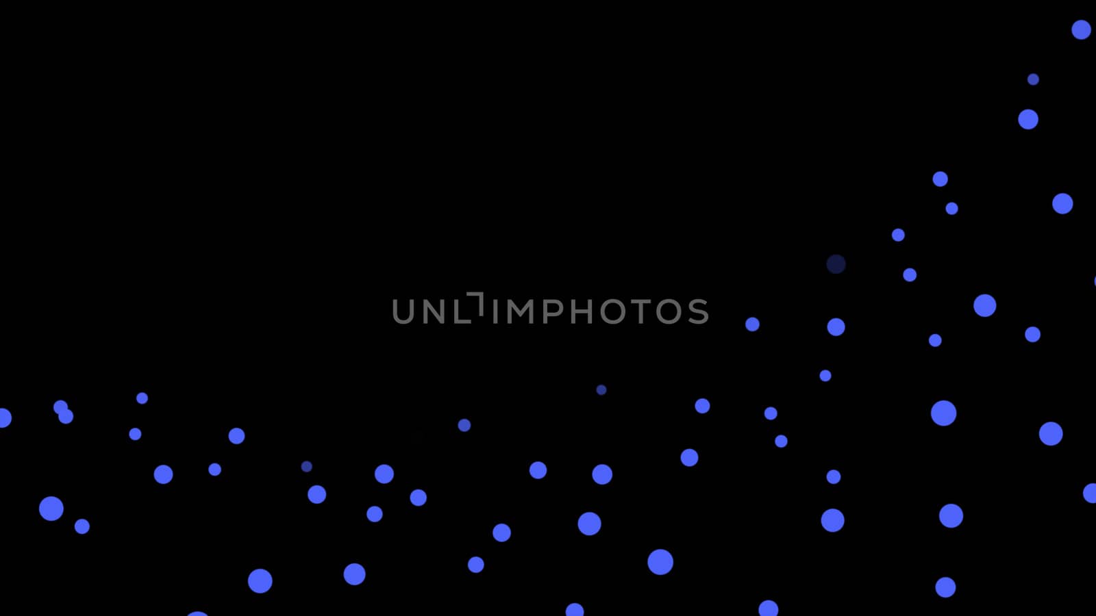 Black abstract texture background with glittery colored shiny bokeh spheres. Sparkling glittered particles on black background for placard, banner and greeting cards.
