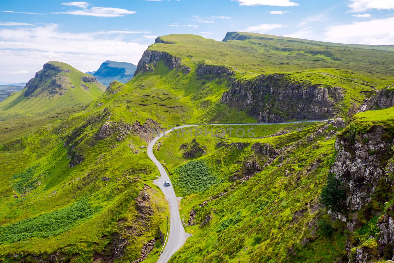 An amazing landscape on the Isle of Skye in Scotland