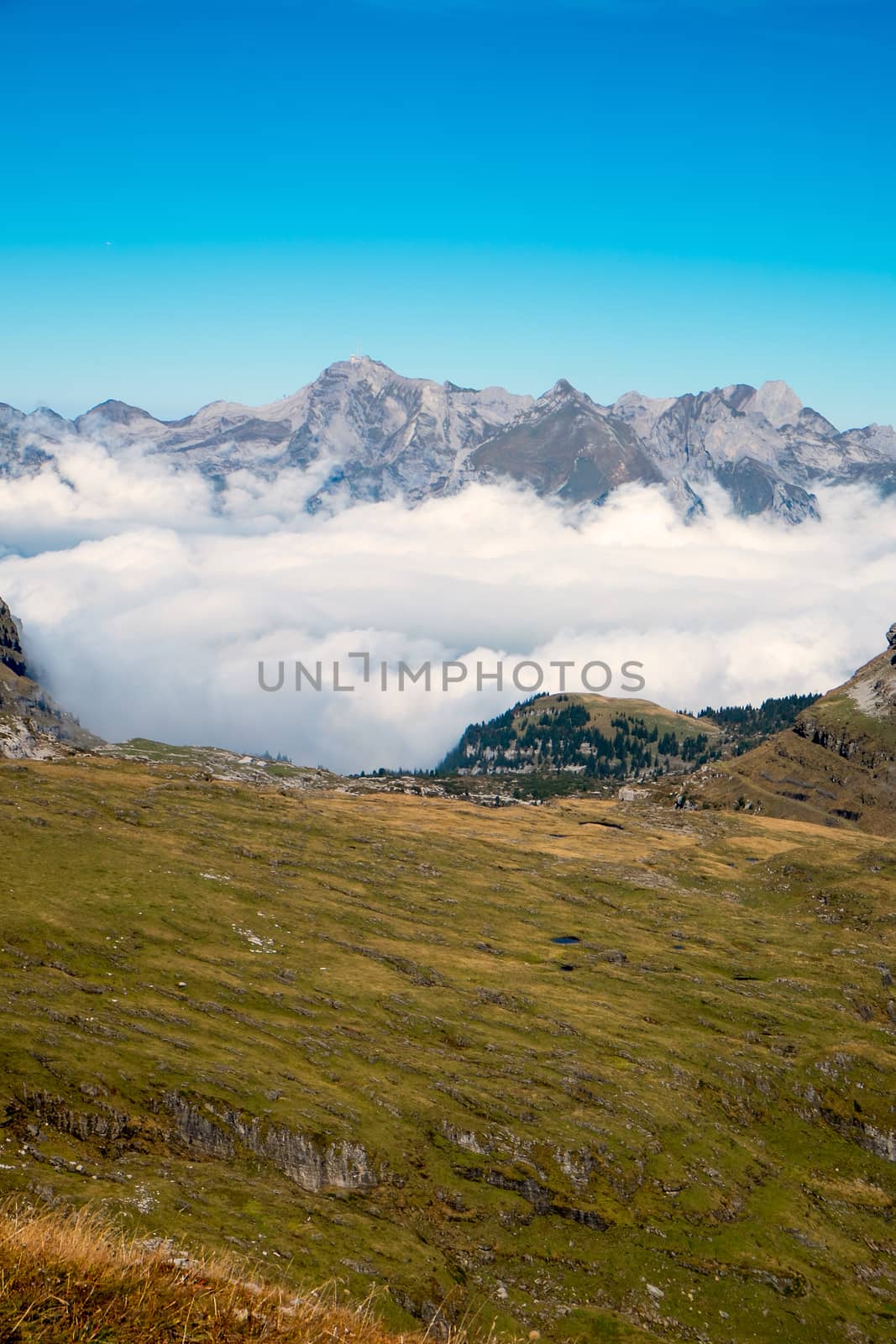 The Alpstein range in the swiss Alps