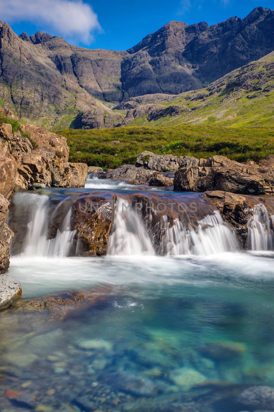 The beautiful Fairy Pools on the Isle of Skye, Scotland