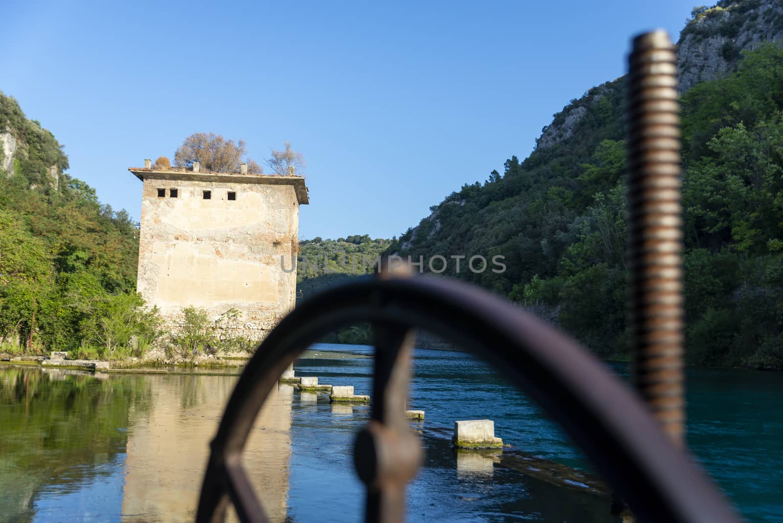 stifone characteristic place for the river with blue water in the province of terni