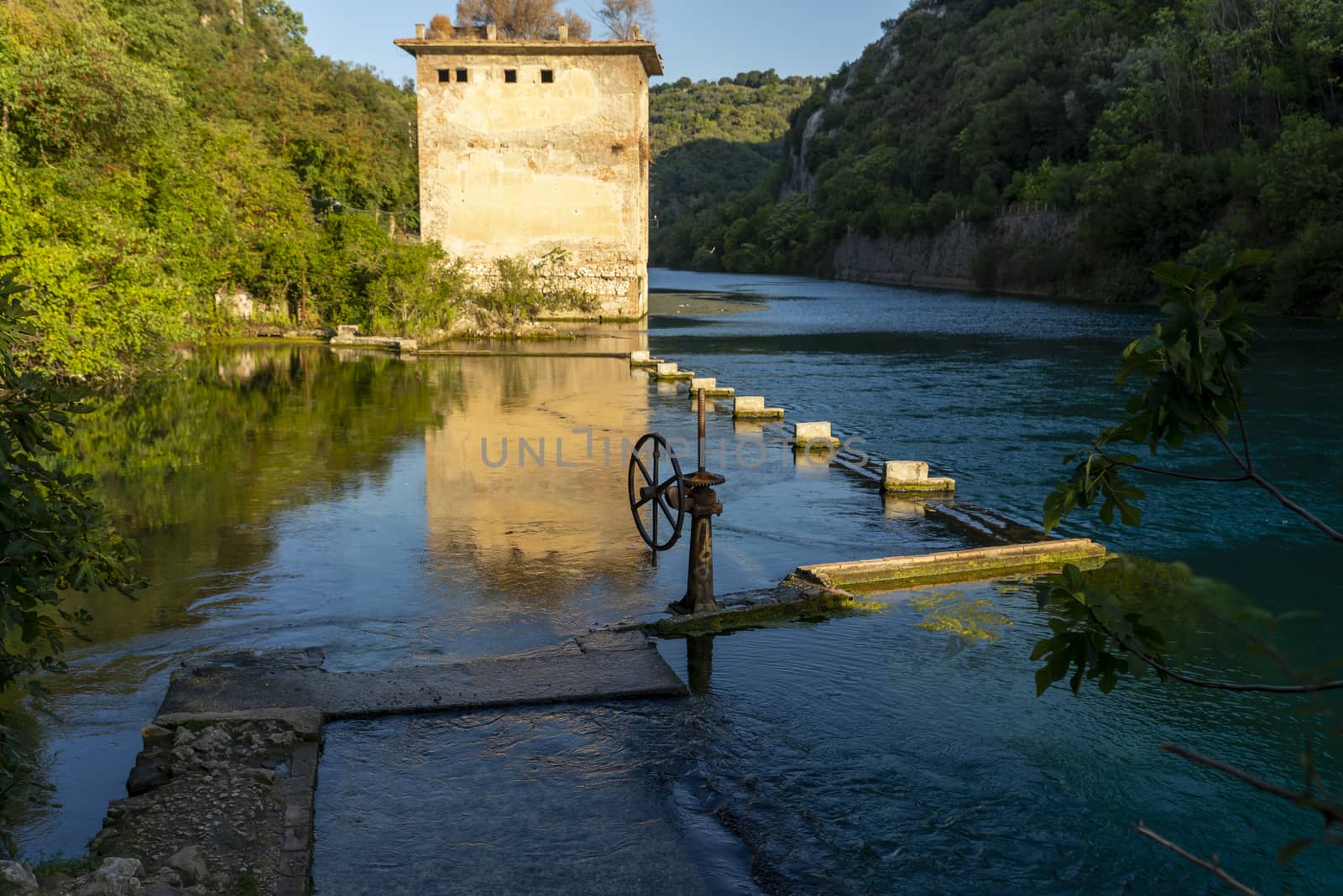 stifone characteristic place for the river with blue water in the province of terni