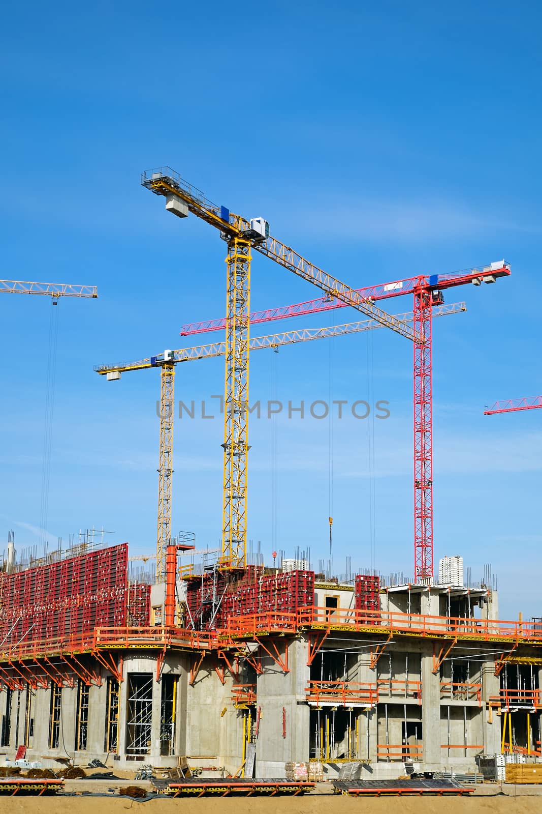 A big construction site seen in Berlin