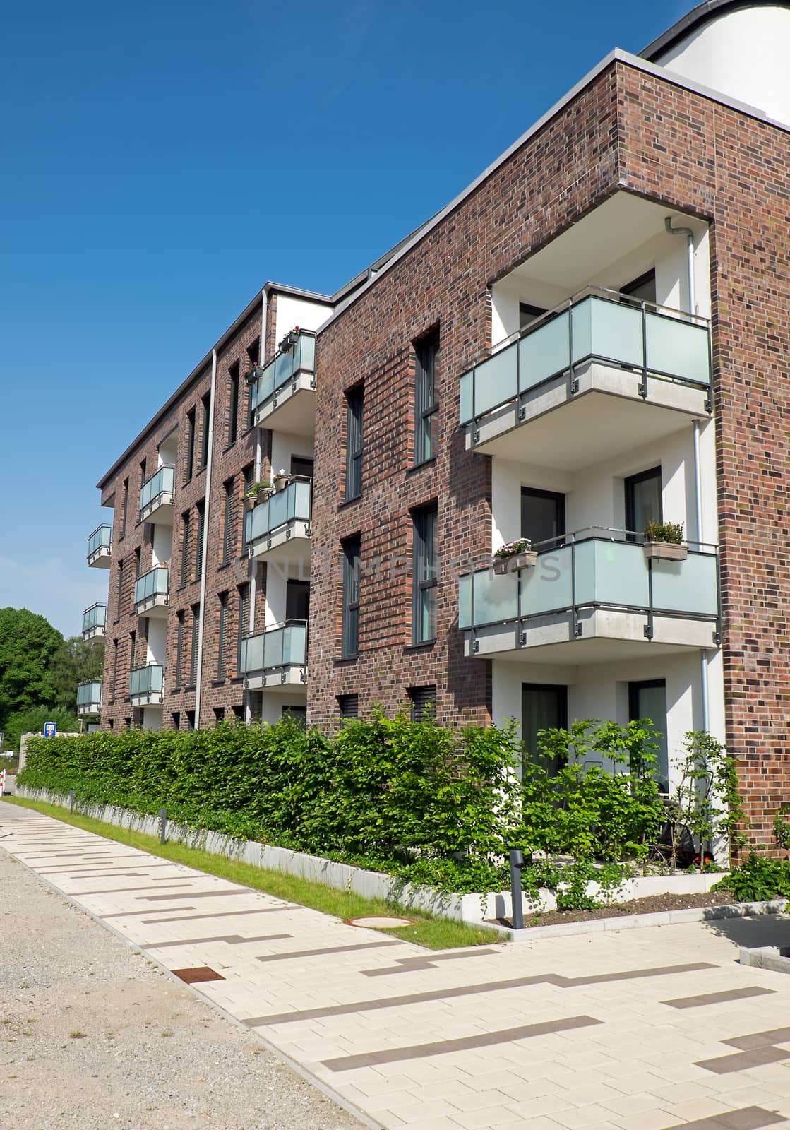 A recently constructed block of flats seen in Germany
