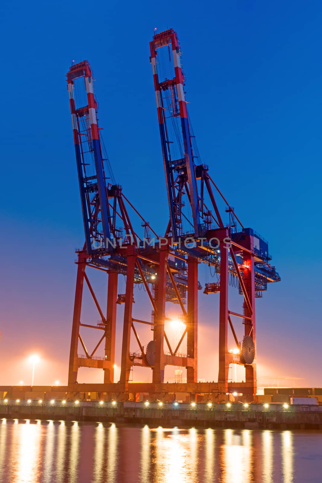 Two container cranes by elxeneize