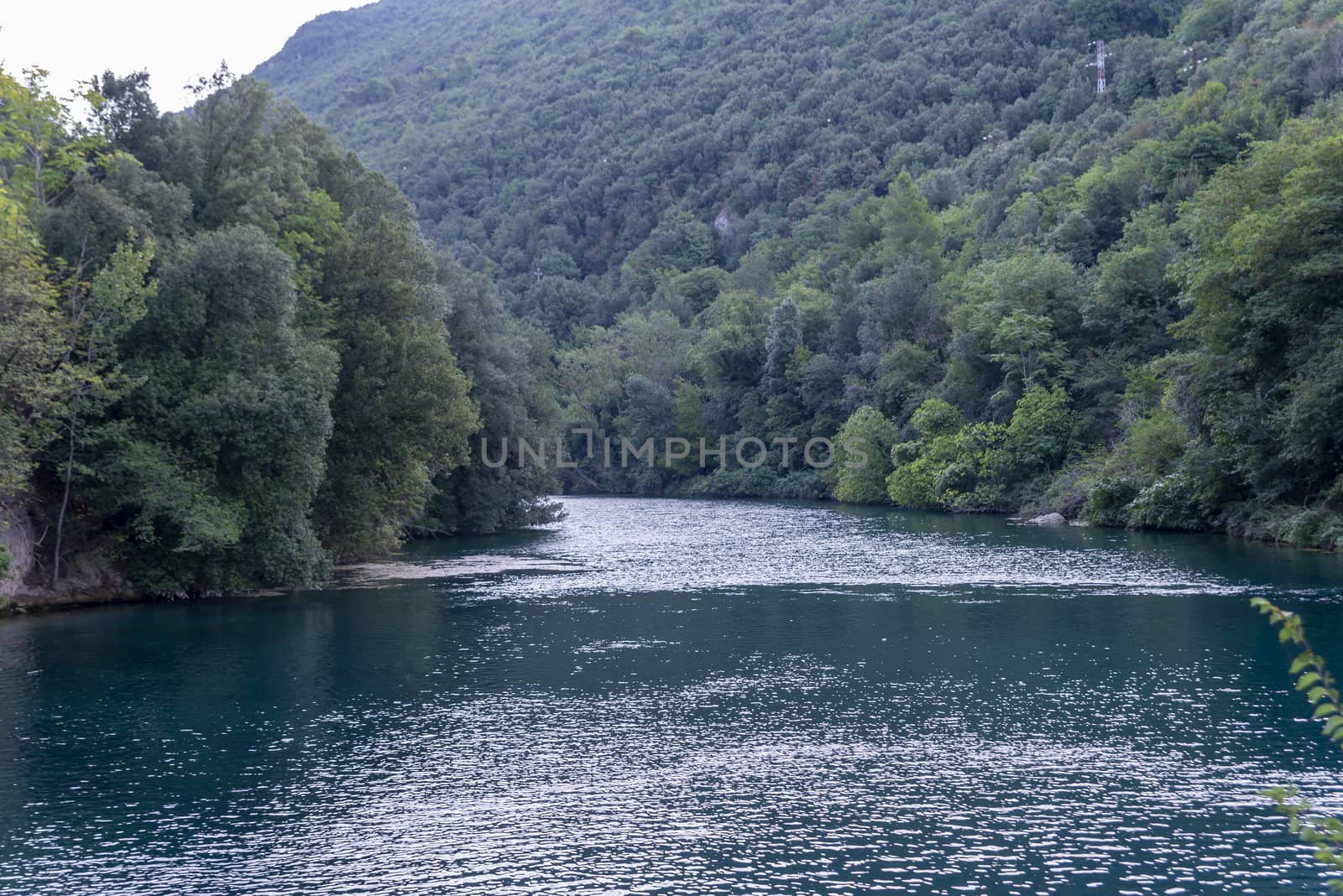 stifone characteristic place for the river with blue water in the province of terni