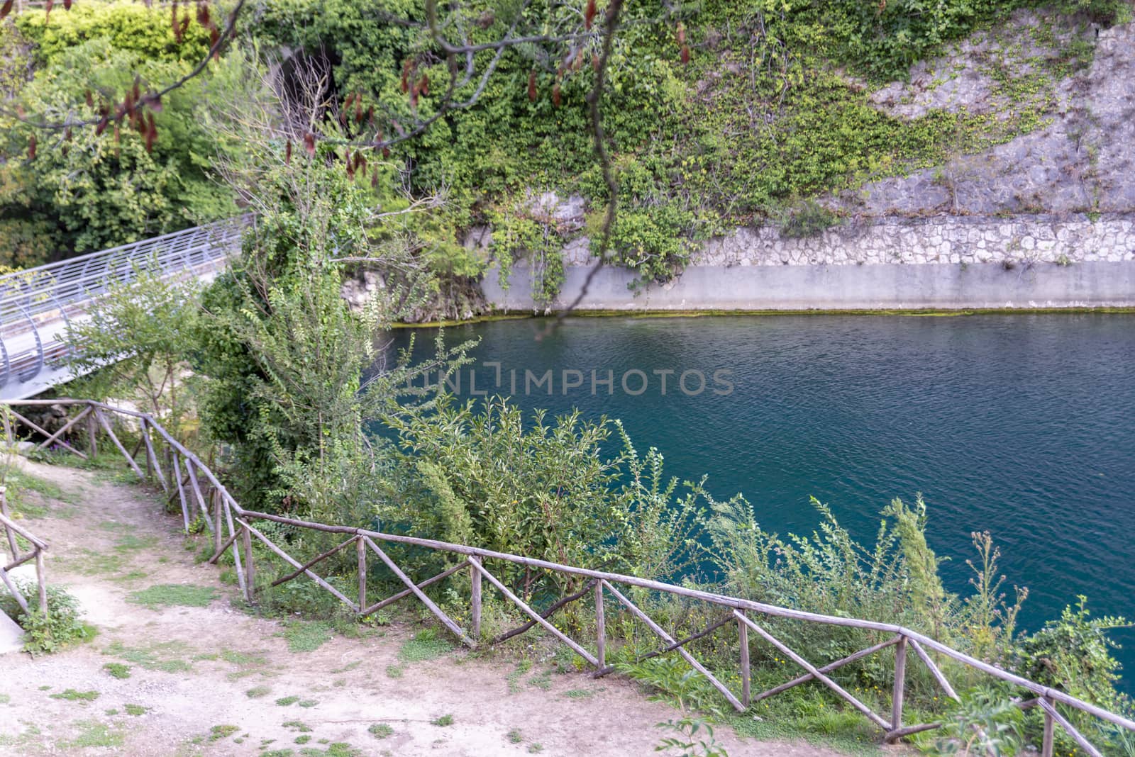 stifone characteristic place for the river with blue water in the province of terni