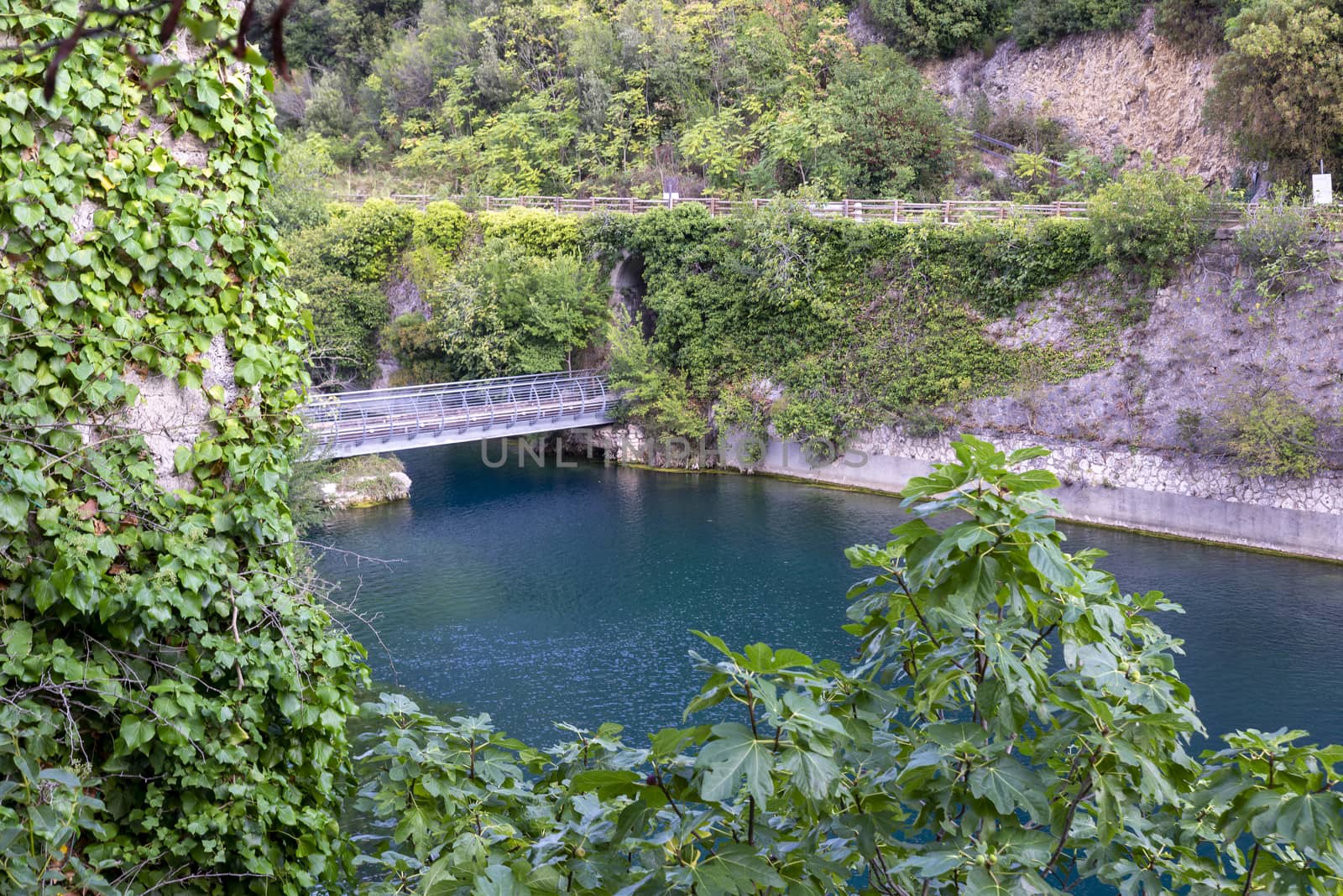 stifone characteristic place for the river with blue water in the province of terni