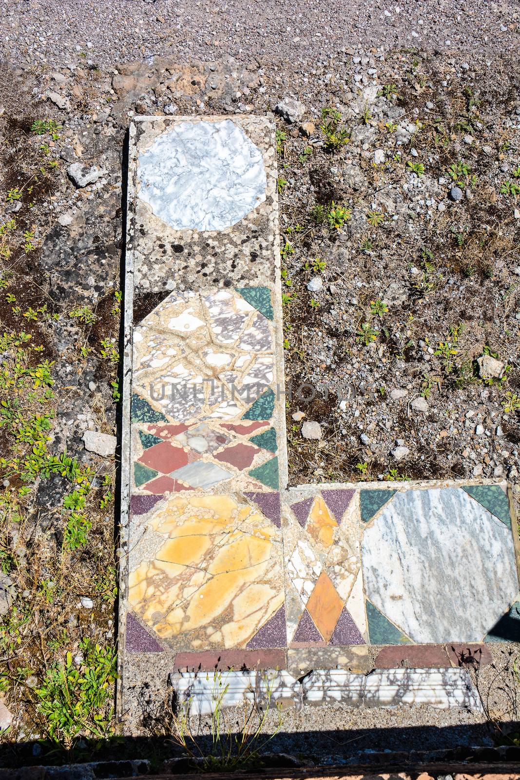 detail of a small part of the mosaic of a floor in a luxurious room